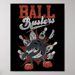 Funny Bowling Ll Busters Poster