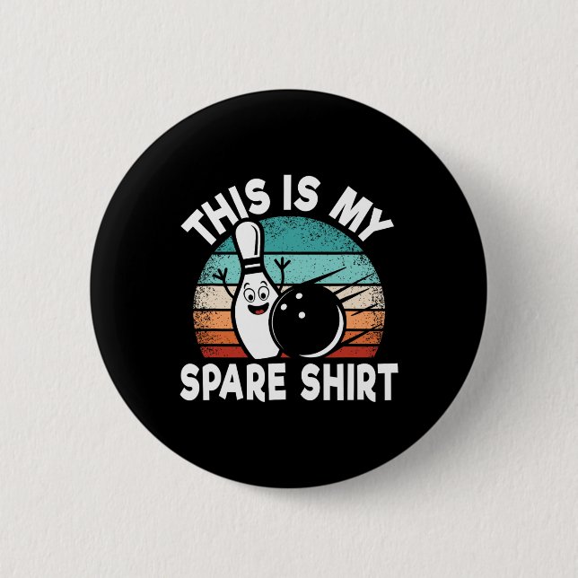 Funny Bowling Lover Bowler Dies ist meine Freizeit Button (Vorderseite)