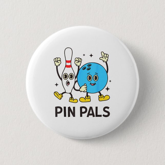 Funny Bowling N Pals Bowl Bowler Bowling Lover  Button (Vorderseite)