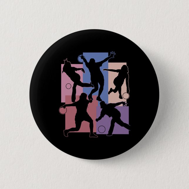 Funny Bowling Player Bowler Game Enthusiasten Outf Button (Vorderseite)