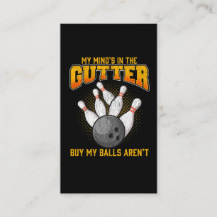 Funny Bowling Player Quote Bowler Ball Button Visitenkarte