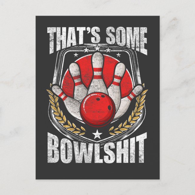 Funny Bowling Player Quote Strike Bowler Postkarte (Vorderseite)