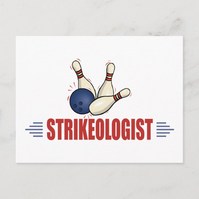 Funny Bowling Postkarte (Vorderseite)