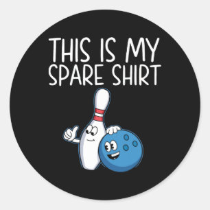 Funny Bowling Prestige für Männer Frauen Cool Bowl Runder Aufkleber