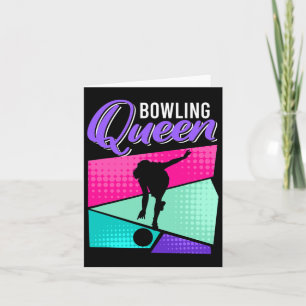 Funny Bowling Sprichwort Bowling Queen Women Bowle Karte