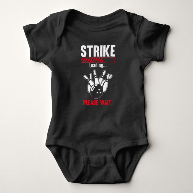 Funny Bowling Striading Bowling Player Bowler Baby Strampler (Vorderseite)