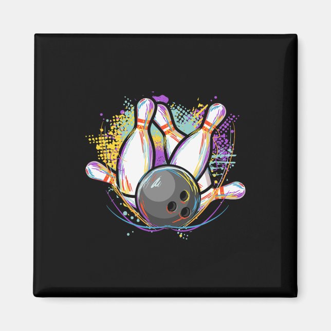 Funny Bowling Team - Bowler Bowling Magnet (Vorne)
