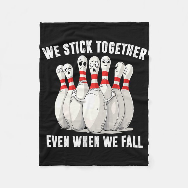 Funny Bowling Team Bowling Lover Bowler Squad Humo Fleecedecke (Vorderseite)