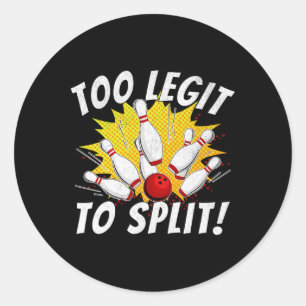 Funny Bowling Teamname lässt sich zu verblassen, u Runder Aufkleber
