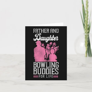 Funny Bowling Vater Tochter Vater und Tochter Bow Karte