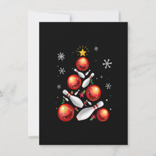 Funny Bowling Weihnachtsbaum Lichter Weihnachten Einladung