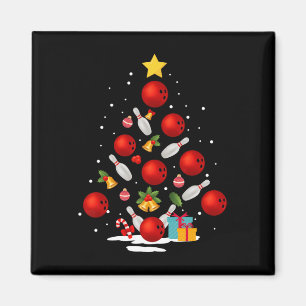 Funny Bowling Weihnachtsbaumleuchten Weihnachtsges Magnet