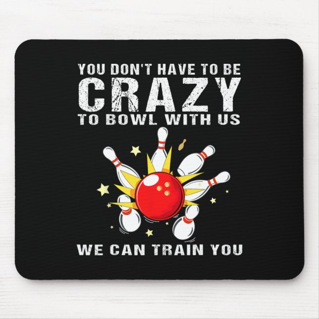 Funny Bowling Women Men Bowler Team Bowling Ta Mousepad (Vorne)