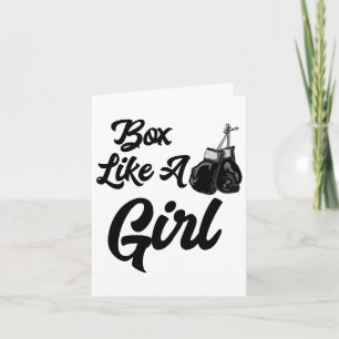 Funny Box like a Girl T Shirt T Shirt Boxhandschuh Karte