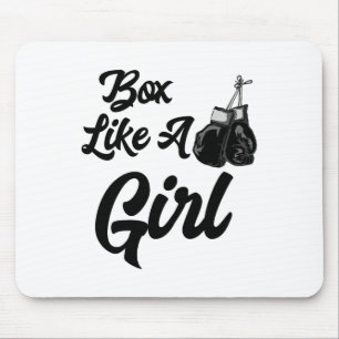 Funny Box like a Girl T Shirt T Shirt Boxhandschuh Mousepad