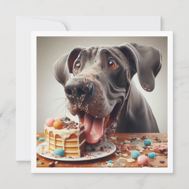 Funny Boxer card, Boxer Birthday Einladung (Vorderseite)