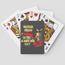 Funny Boxer Cat | Niedliche Cat Lovers Keepake Spielkarten