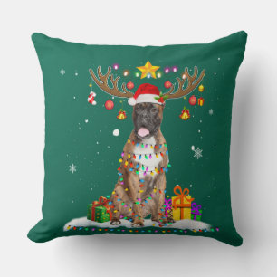 Funny Boxer Dog Weihnachtsfest T-Shirt ReindeWeihn Kissen