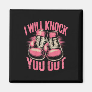 Funny Boxer klopfen Sie aus Boxhandschuhen ich wei Magnet