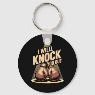 Funny Boxer klopfen Sie aus Boxhandschuhen ich wei Schlüsselanhänger