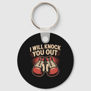 Funny Boxer klopfen Sie aus Boxhandschuhen ich wei Schlüsselanhänger