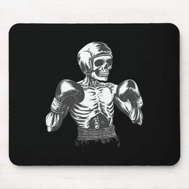 Funny Boxer Skelett mit Boxhandschuhen Kämpfen K Mousepad (Vorne)