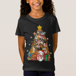 Funny Boxer Weihnachtsbaum Dog Weihnachtsgeschenk T-Shirt