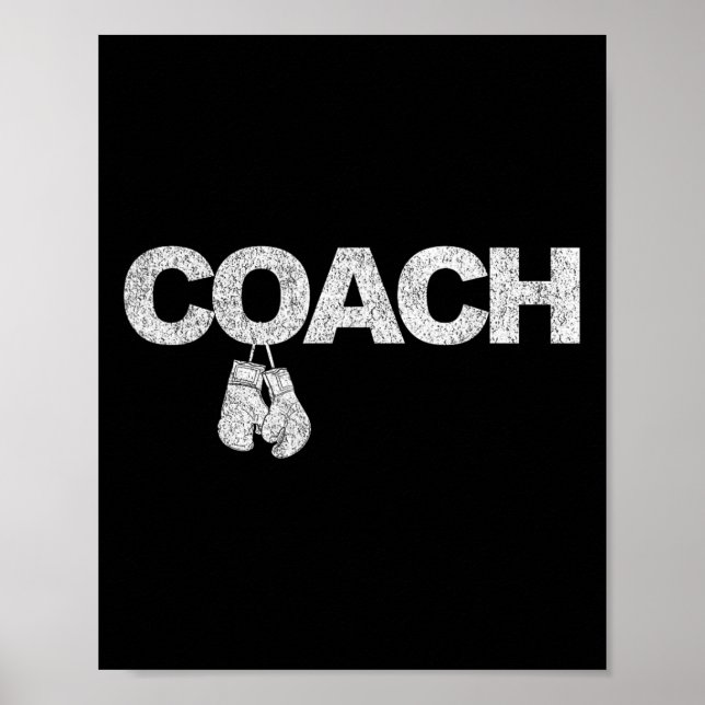 Funny Boxing Coach Boxtrainer Retro 1 Poster (Vorne)