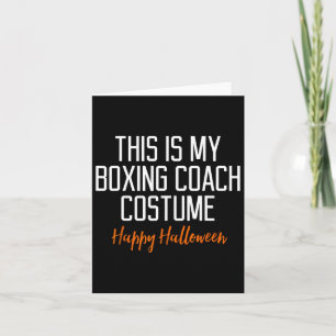 Funny Boxing Coach Kostüm Halloween Karte