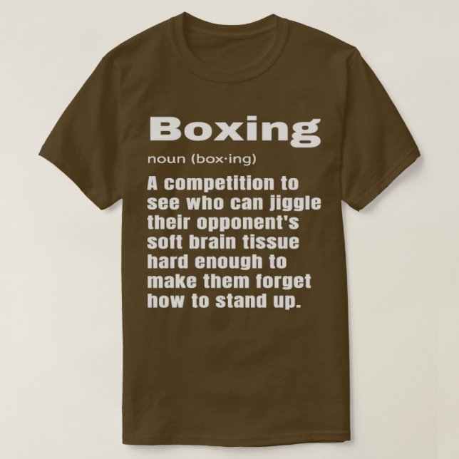 Funny Boxing Definition Boxer Coach Instructor T-Shirt (Design vorne)