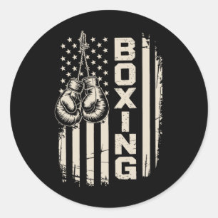 Funny Boxing Fighter Gym Gloves for Runder Aufkleber