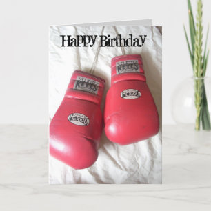 Funny Boxing Gloves Birthday Card Karte