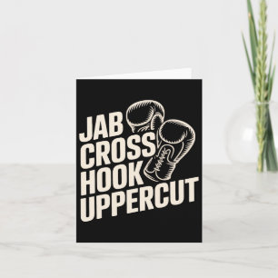 Funny Boxing Gym Jab Cross Hook Uppercut für Fraue Karte