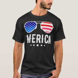 Funny Boy 4. Juli American Flag Boys Patriotic Fir T-Shirt