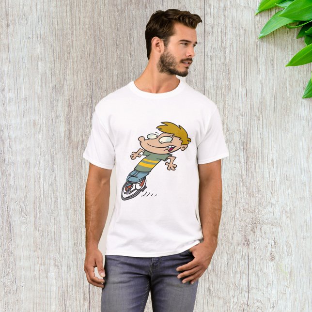 Funny Boy Riding Einrad T-Shirt (Von Creator hochgeladen)