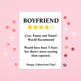 Funny Boyfriend Valentine's Cad zum Schnarchen Karte