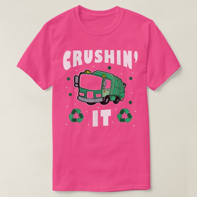 Funny boy's  Crushing it  - Garbage Truck  T-Shirt (Design vorne)
