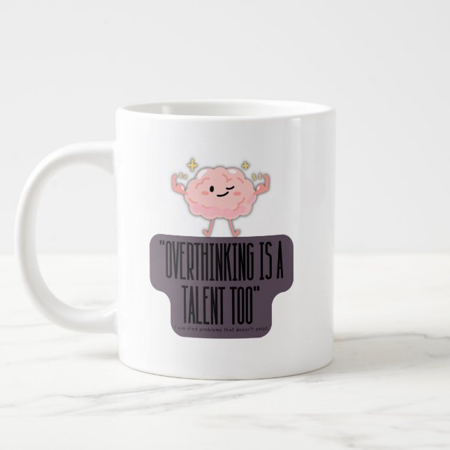  Funny Brain Power Apparel for Overthinkers  Jumbo-Tasse (Links)