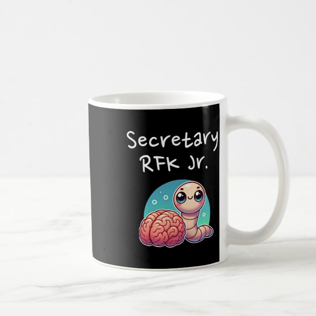 Funny Brain Worm Secretary Rfk Jr.  Kaffeetasse (Rechts)
