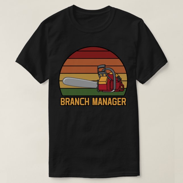 Funny Branch Manager Lumberjack T-Shirt (Design vorne)