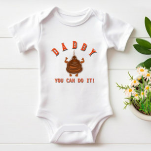 Funny Brawn kack Baby Strampler