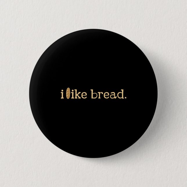 Funny Bread Lover Minimalist Sourdough Baking  Button (Vorderseite)