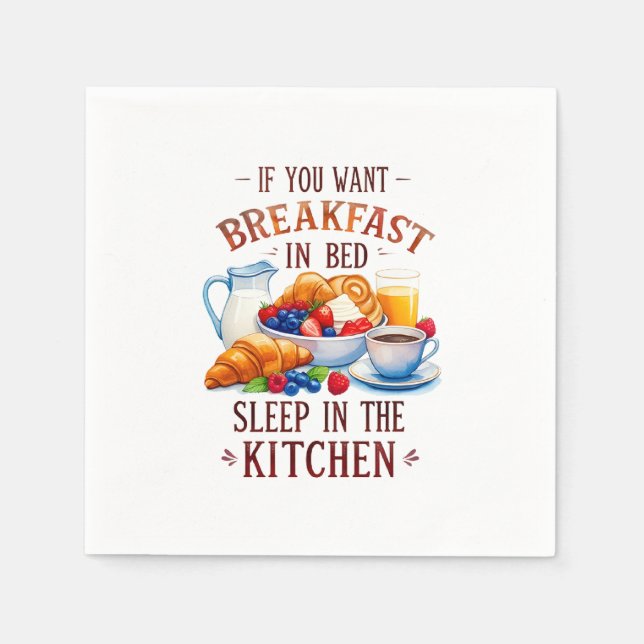 Funny Breakfast Food Design Serviette (Vorderseite)