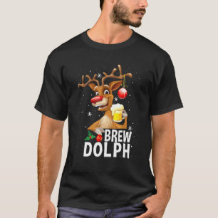 Funny Brew Dolph Rentier Drink Bier Matching C T-Shirt