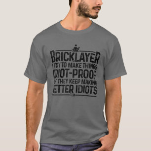 Funny Bricklayer Design Männer Vater Brick Mason M T-Shirt
