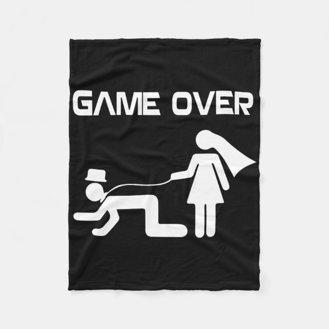 Funny Bride Groom Wedding Bachelor Bachelorette Pa Fleecedecke (Vorderseite)