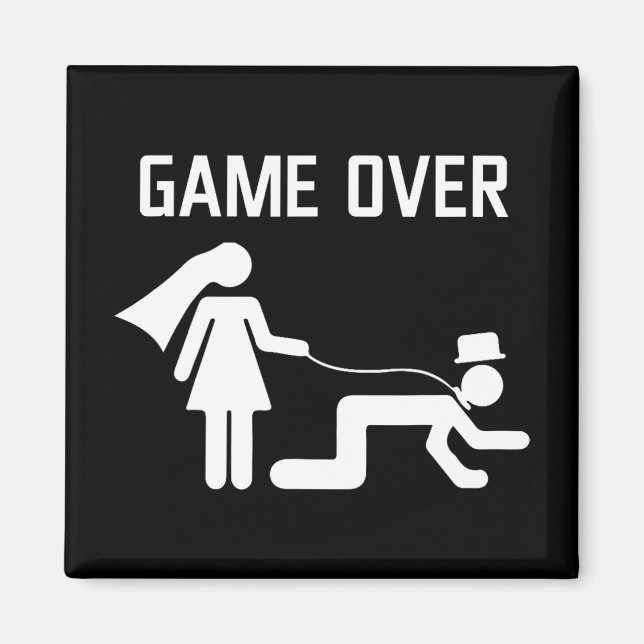 Funny Bride Groom Wedding Bachelor Bachelorette Pa Magnet (Vorne)