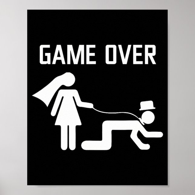 Funny Bride Groom Wedding Bachelor Bachelorette Pa Poster (Vorne)