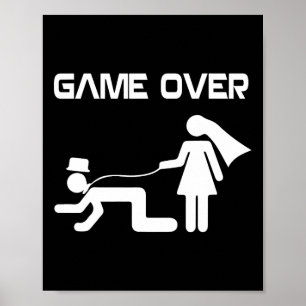 Funny Bride Groom Wedding Bachelor Bachelorette Pa Poster