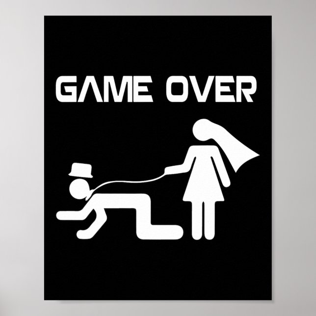 Funny Bride Groom Wedding Bachelor Bachelorette Pa Poster (Vorne)